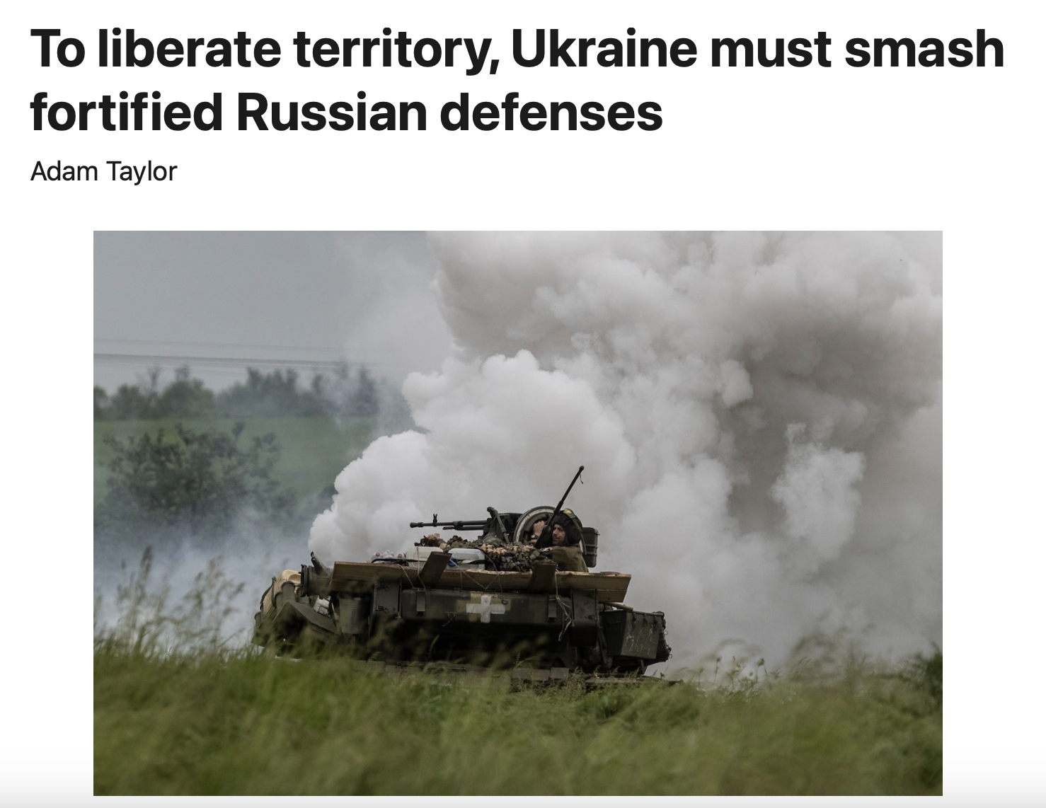 ЗСУ почали контрнаступ у Запорізькій області, але він йде важко – The Washington Post
