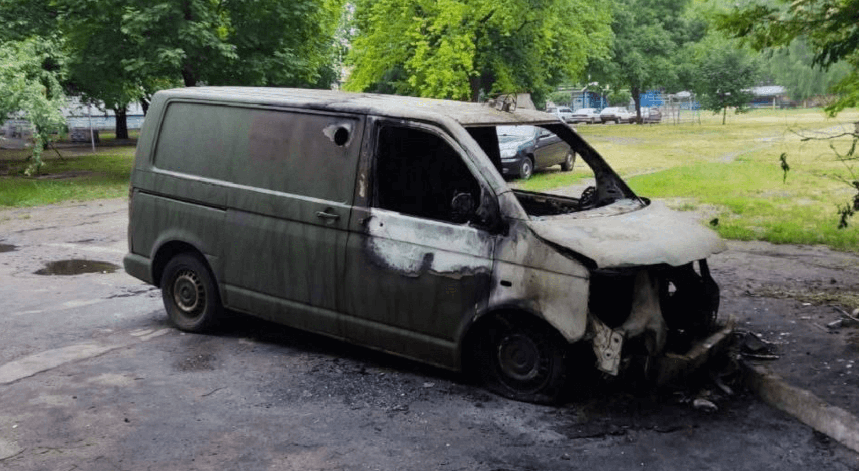 У Кременчуці невідомі підпалили мікроавтобус ТЦК: деталі
